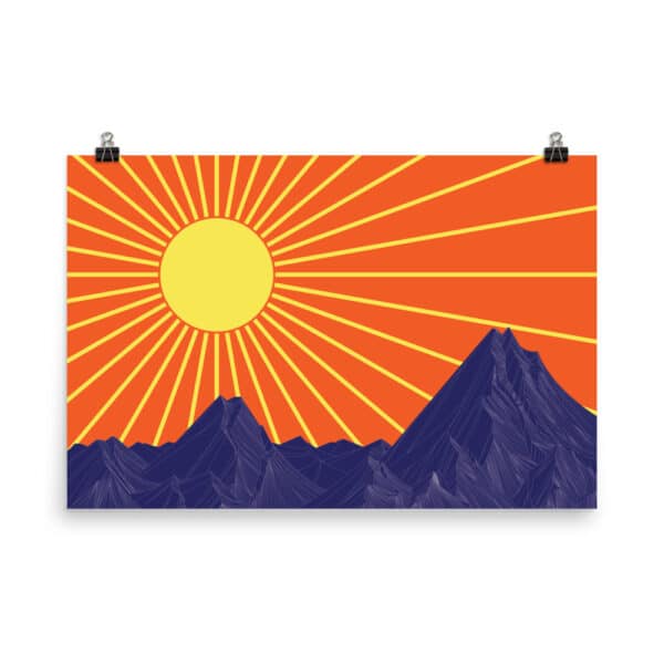 Sun + Mountain Poster